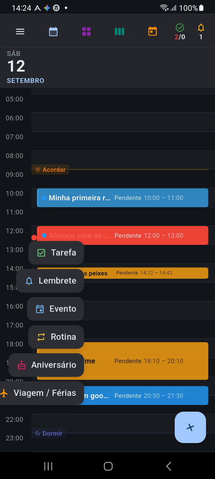 Menu Adicionar Rápido do Ancora
